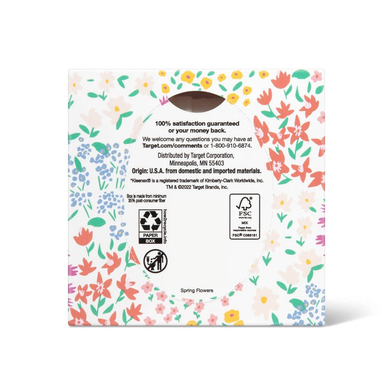 Facial Tissue - 1pk/65ct - Mini Florals - up & up