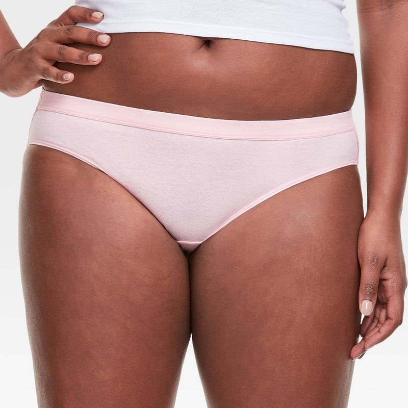 Hanes Women's 6pk Pure Comfort Organic Cotton Hipster Underwear - Colors May Vary 6