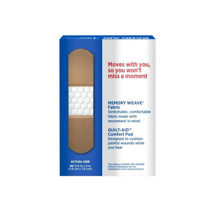 Band-Aid Flexible Fabric Brand Comfortable Protection Adhesive Bandages - 30ct