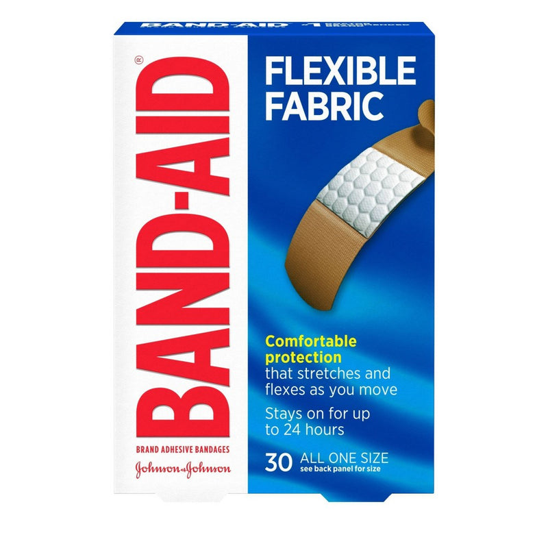 Band-Aid Flexible Fabric Brand Comfortable Protection Adhesive Bandages - 30ct
