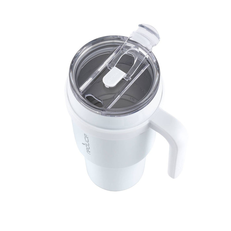 Reduce 40oz Cold1 Vacuum Insulated Stainless Steel Straw Tumbler Mug White