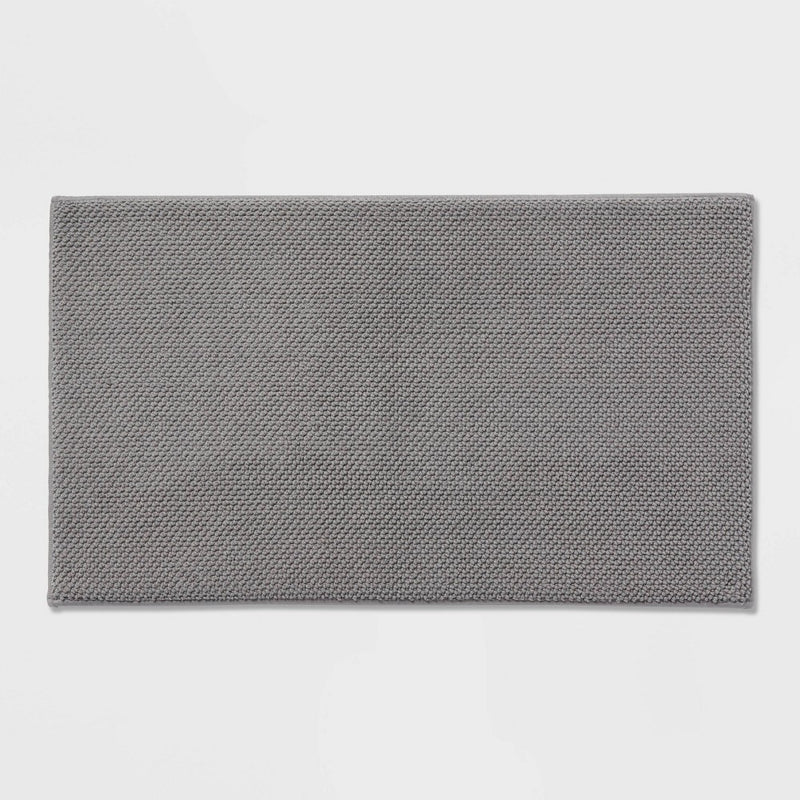 20"x34" Performance Plus Cotton Memory Foam Bath Rug Dark Gray - Threshold