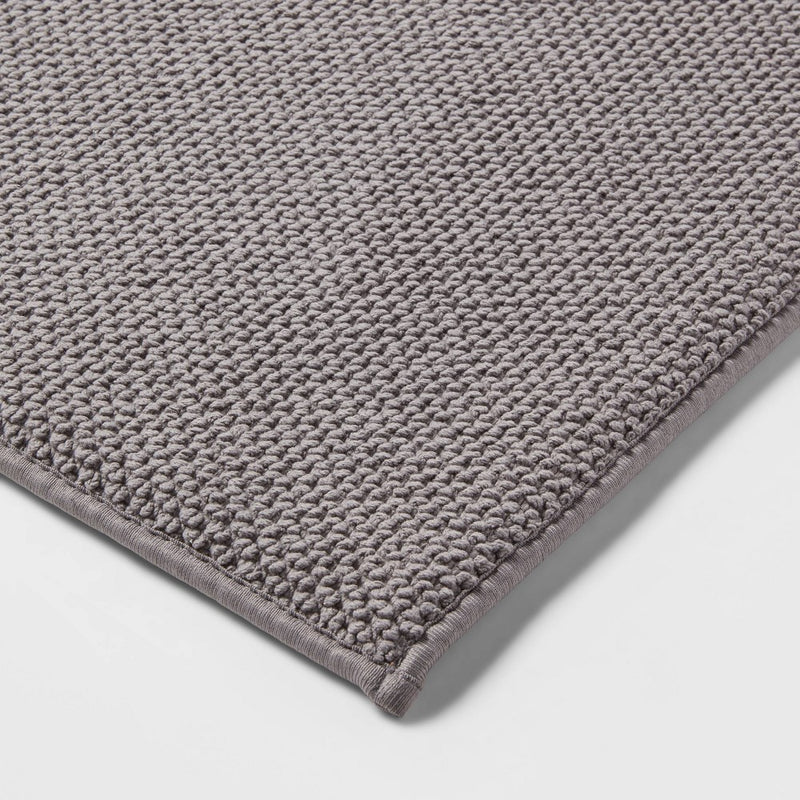 20"x34" Performance Plus Cotton Memory Foam Bath Rug Dark Gray - Threshold