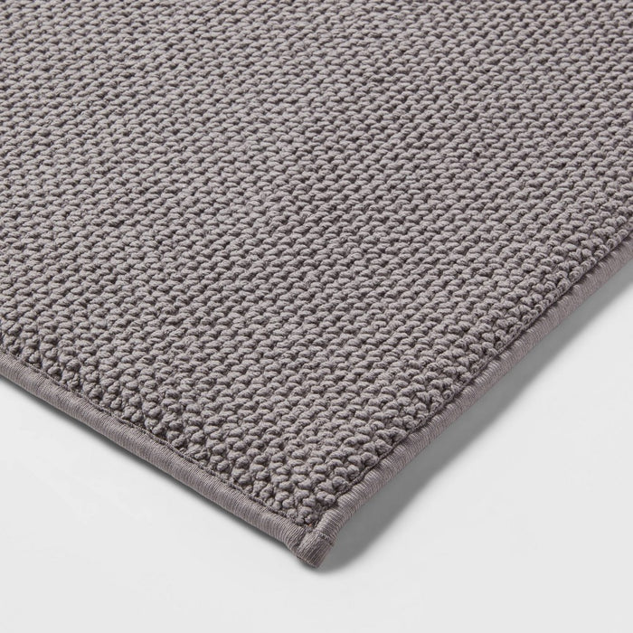 20"x34" Performance Plus Cotton Memory Foam Bath Rug Dark Gray - Threshold