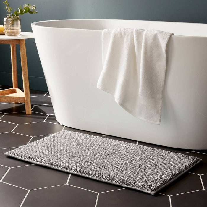 20"x34" Performance Plus Cotton Memory Foam Bath Rug Dark Gray - Threshold