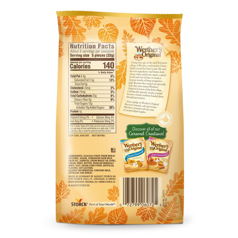 Werther's Original Halloween Harvest Caramel Apple Soft Caramels - 8.57oz