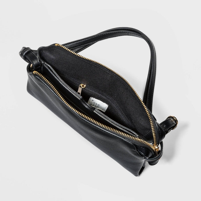 Double Gusset Crossbody Bag - A New Day Black