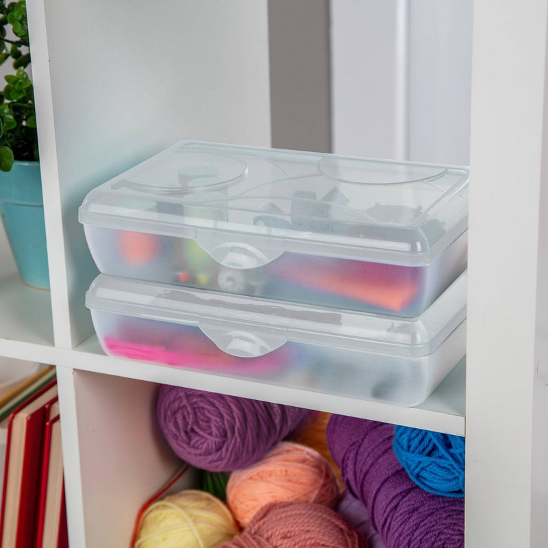 Sterilite School Supply Pencil Box Clear