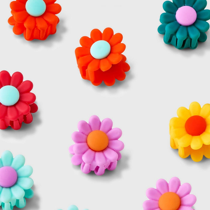 Girls' 12pk Matte Flower Claw Clips - art class810000273041
