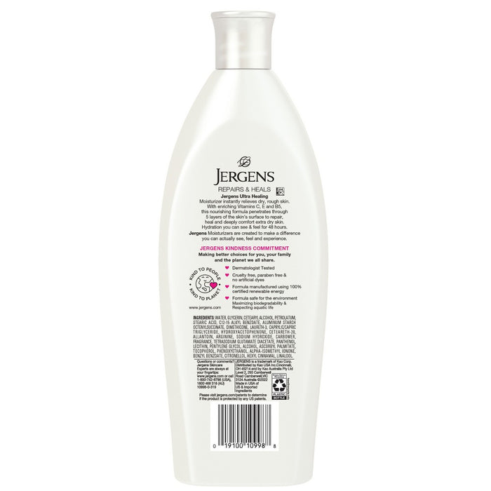 Jergens Ultra Healing Hand and Body Lotion, Dry Skin Moisturizer with Vitamins C, E, and B5 Fresh - 10 fl oz