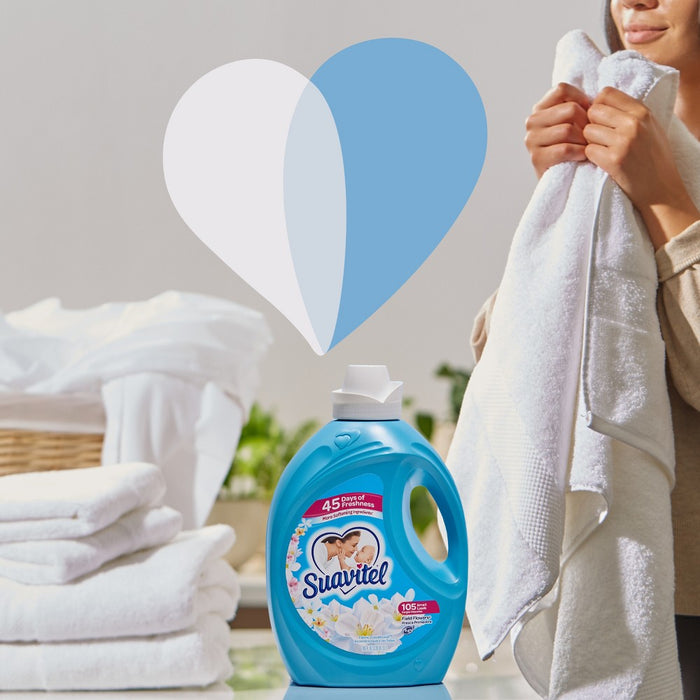 Suavitel Scented Liquid Fabric Softener and Conditioner - Field Flowers - 105 fl oz