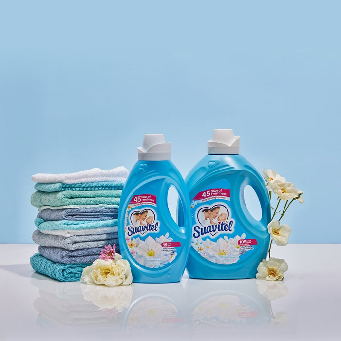 Suavitel Scented Liquid Fabric Softener and Conditioner - Field Flowers - 105 fl oz