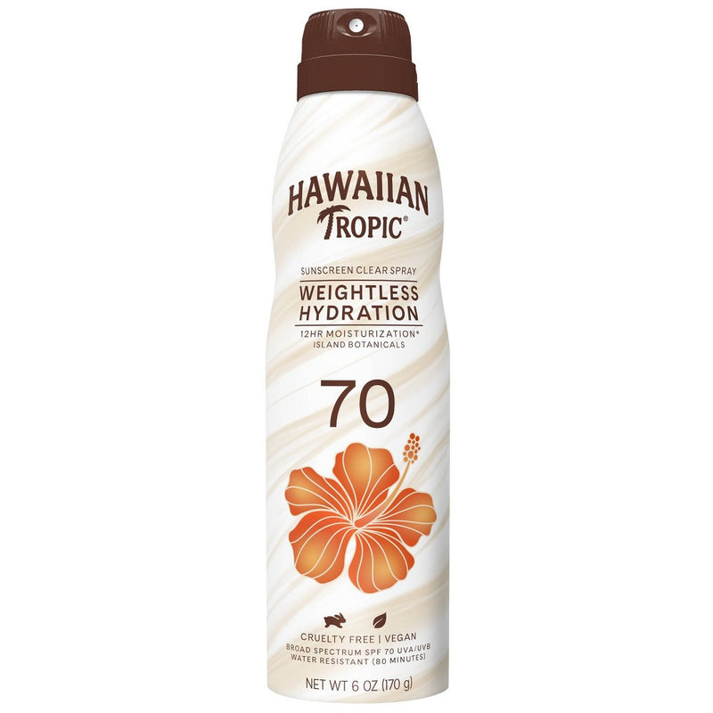 Hawaiian Tropic Silk Hydration Weightless Sunscreen C-Spray - SPF 70 - 6oz