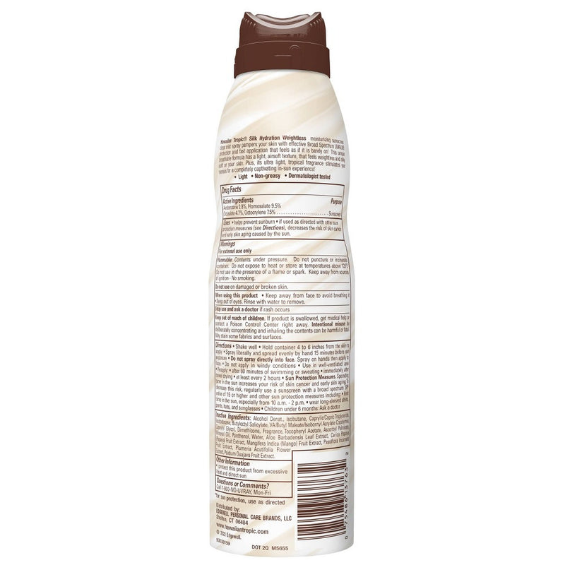 Hawaiian Tropic Silk Hydration Weightless Sunscreen C-Spray - SPF 70 - 6oz