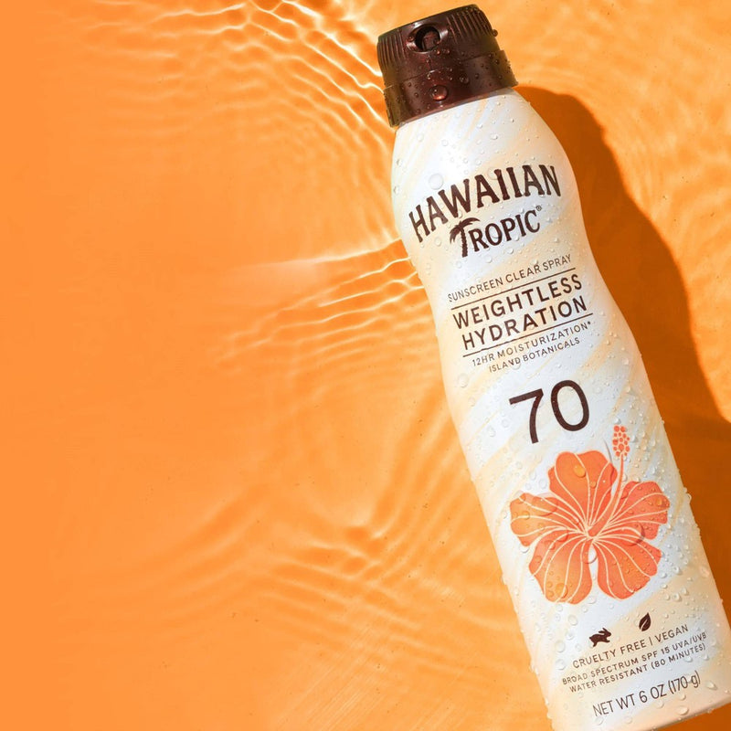 Hawaiian Tropic Silk Hydration Weightless Sunscreen C-Spray - SPF 70 - 6oz