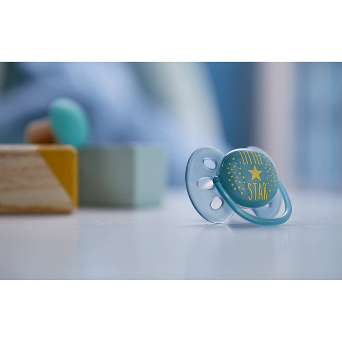 Philips Avent 2pk Ultra Soft Pacifier 6-18 Months - Little Star/Hello Designs