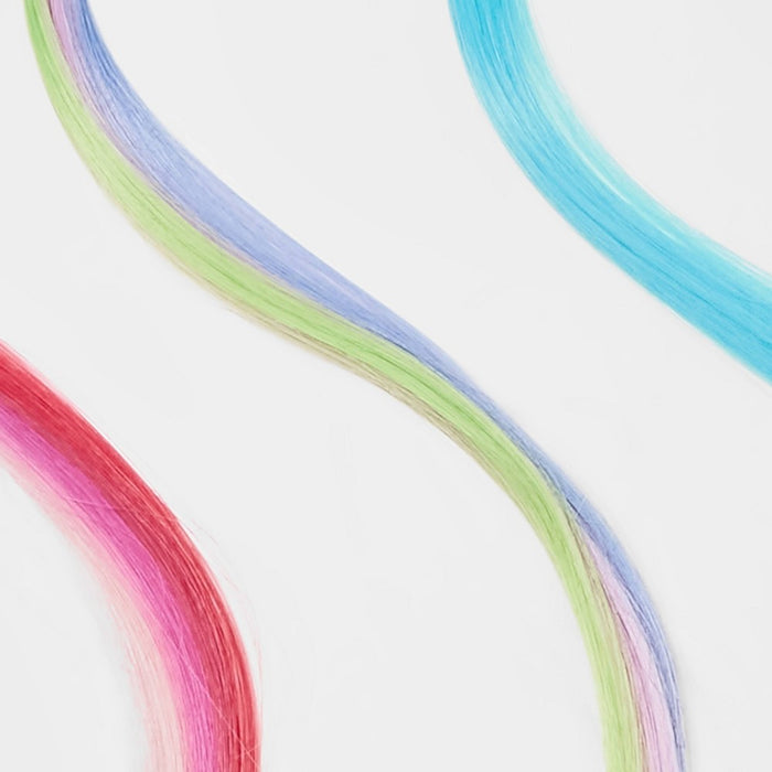 Girls' 3pk Faux Hair Clip Set - art class