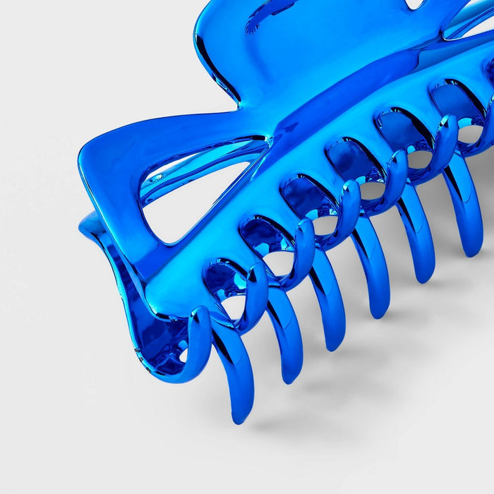 Jumbo Chrome Claw Hair Clip - Wild Fable Blue