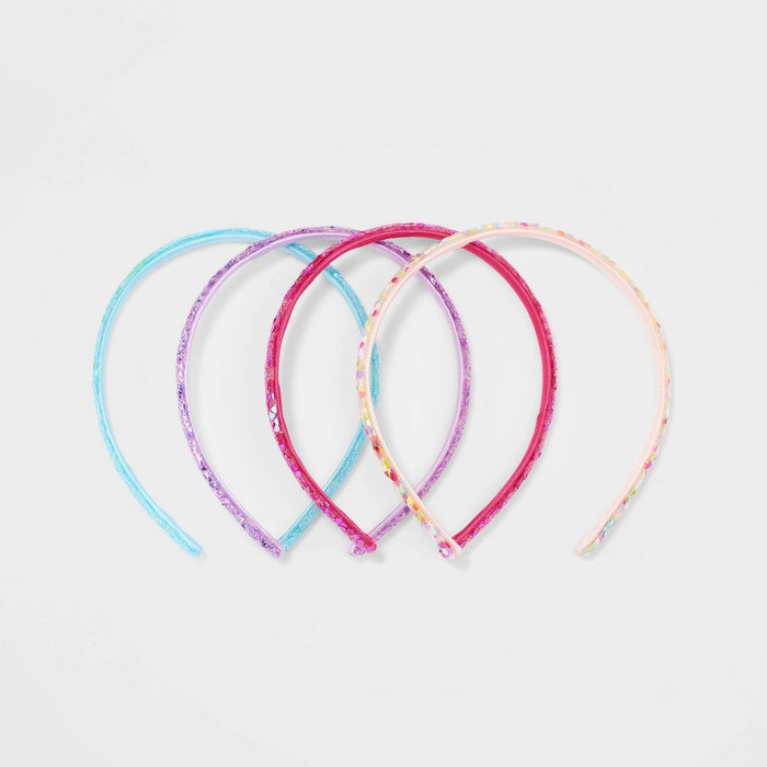 Girls' 4pk Heart and Butterfly Glitter Headband Set - Cat & Jack