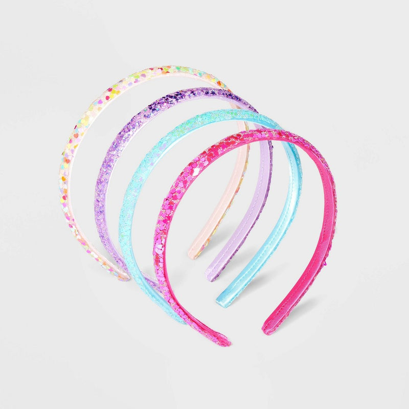 Girls' 4pk Heart and Butterfly Glitter Headband Set - Cat & Jack