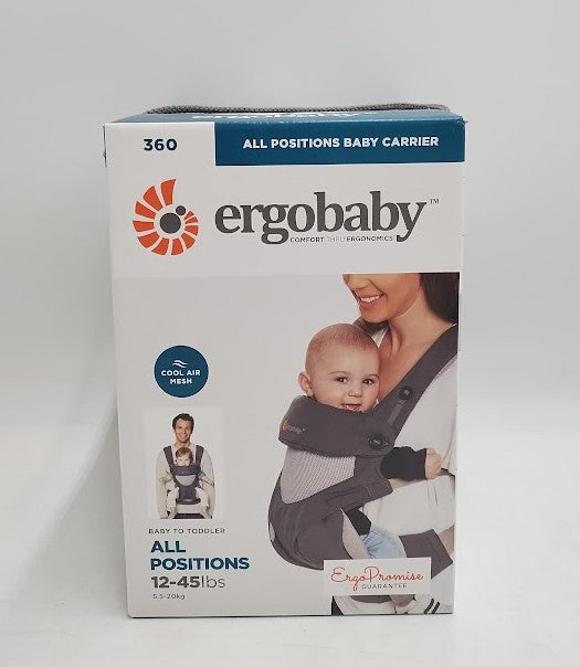 Ergobaby 360 Cool Air Breathable Mesh All Position Baby Carrier - Carbon Gray