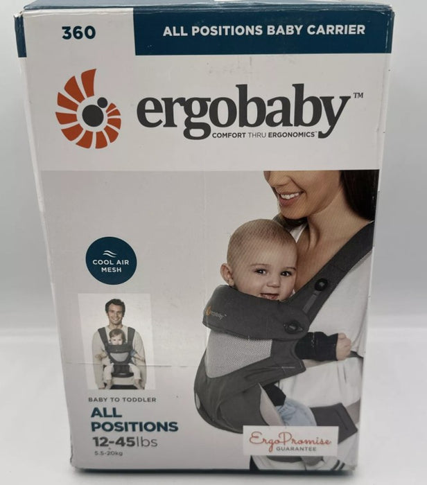 Ergobaby 360 Cool Air Breathable Mesh All Position Baby Carrier - Carbon Gray
