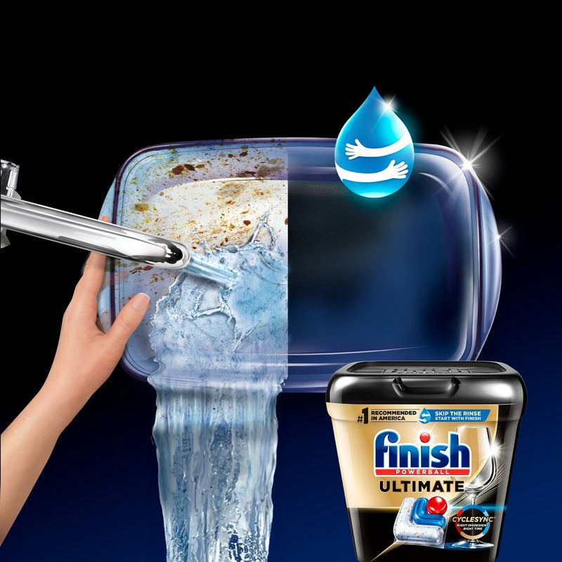 Finish Ultimate Dishwasher Detergent Tabs with CycleSync Technology - 62ct
