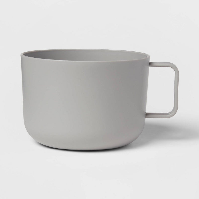 30oz Plastic Soup Mug Jet Gray - Room Essentials