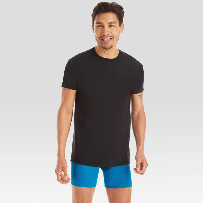 Hanes Red Label Men's Crewneck Dyed T-Shirt 6pk - Black/Gray/Blue XXL