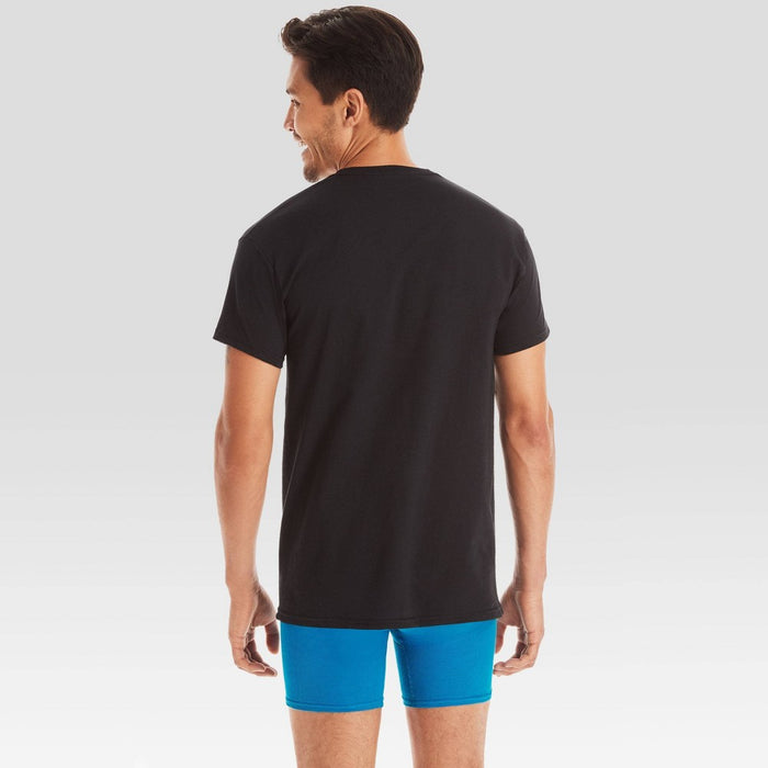 Hanes Red Label Men's Crewneck Dyed T-Shirt 6pk - Black/Gray/Blue XXL