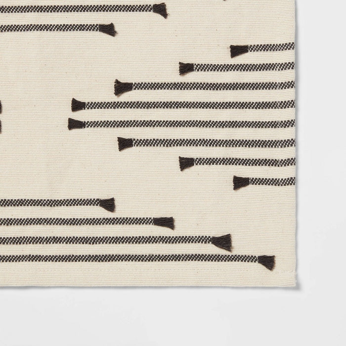 72" x 14" Cotton Modern Diamond Table Runner - Threshold