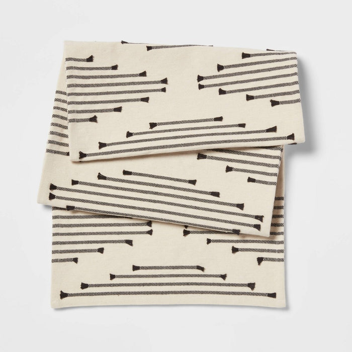 72" x 14" Cotton Modern Diamond Table Runner - Threshold