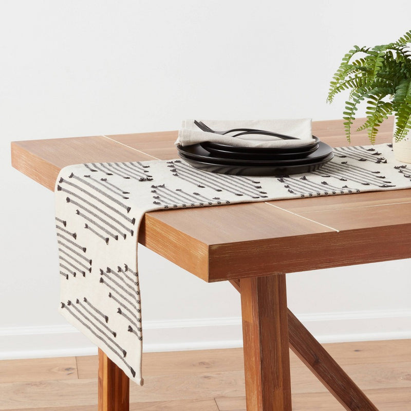 72" x 14" Cotton Modern Diamond Table Runner - Threshold