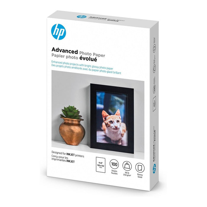 HP 4x6 100ct Advanced Glossy Photo Paper - Q6638A
