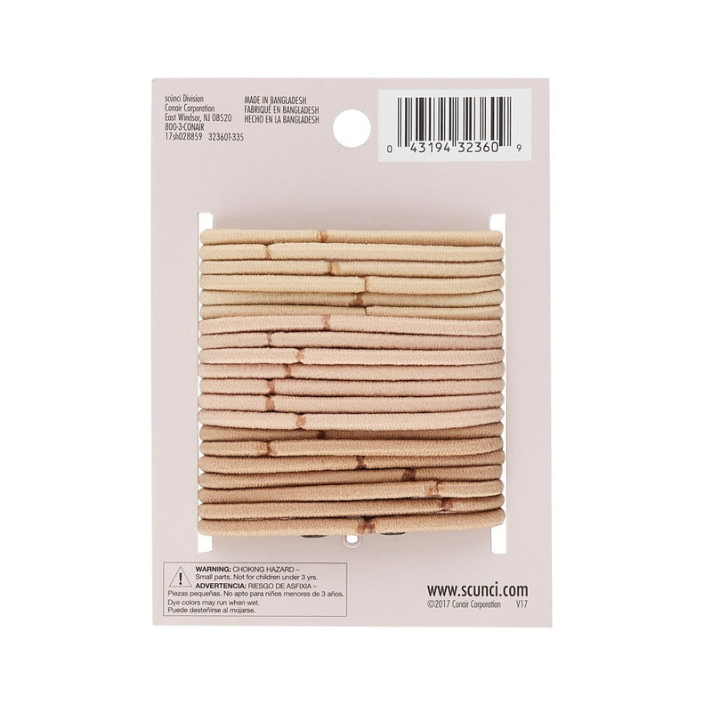 scunci No Damage Elastic Hair Ties - Blonde - 4mm/20ct