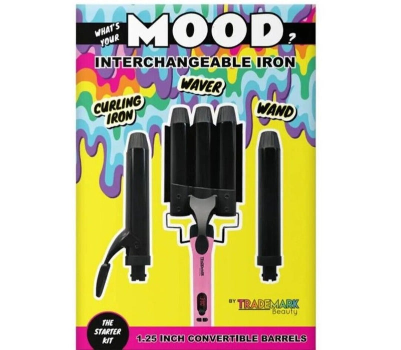 Trademark Beauty Mood Interchangeable Hair Curling Iron - 1.25" Barrel