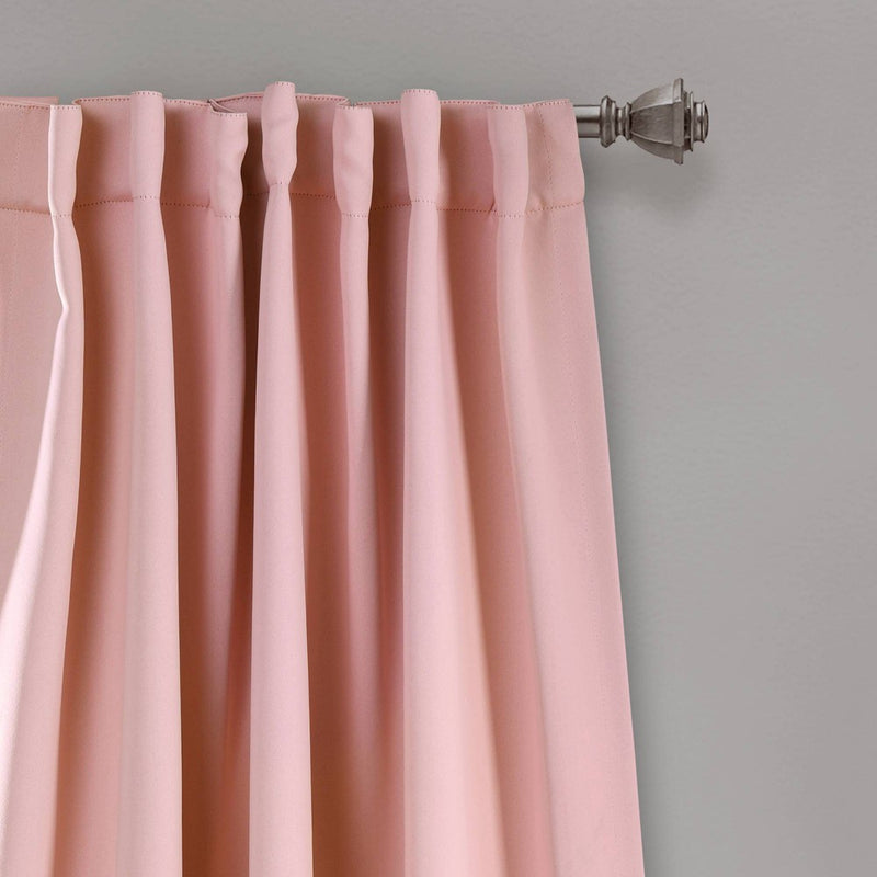 84"x52" Insulated Back Tab Blackout Window Curtain Panels Pink - Lush Decor (LOCAL PICKUP ONLY)