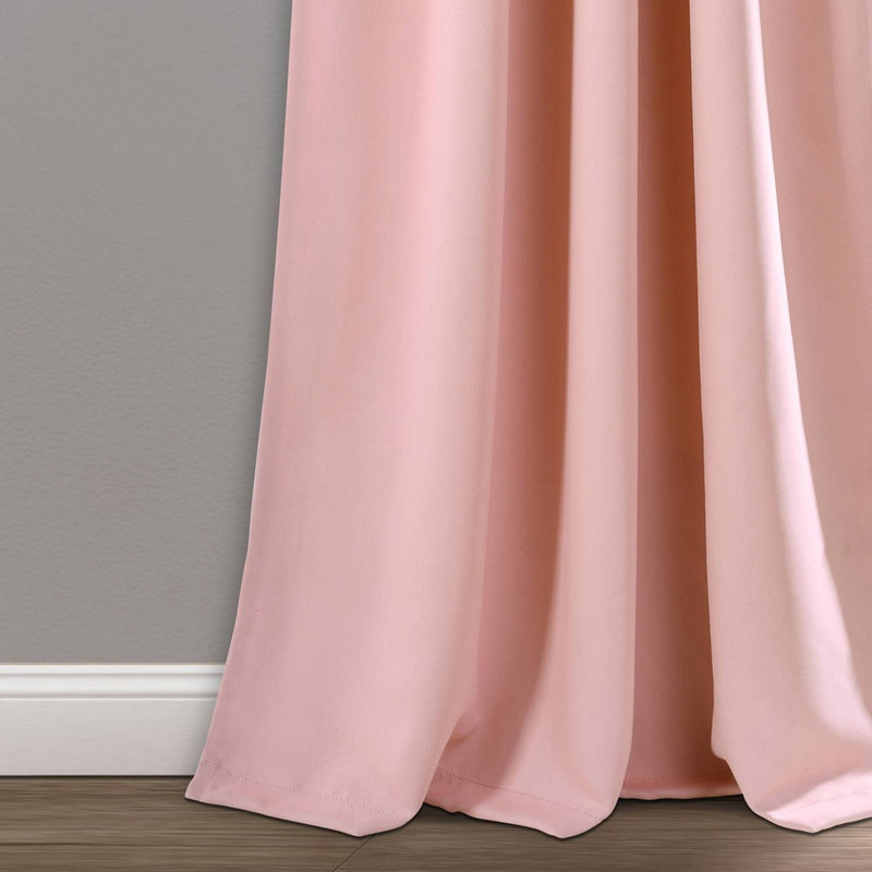 84"x52" Insulated Back Tab Blackout Window Curtain Panels Pink - Lush Decor (LOCAL PICKUP ONLY)