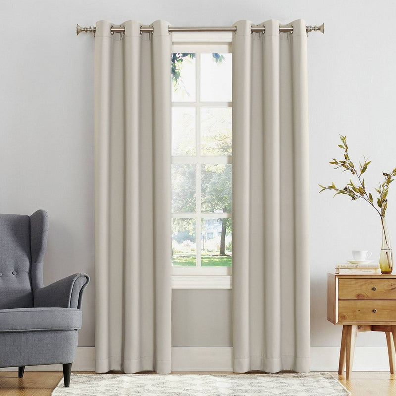 84"x54" Kenneth Energy Saving Blackout Grommet Top Curtain Panel Cream - Sun Zero