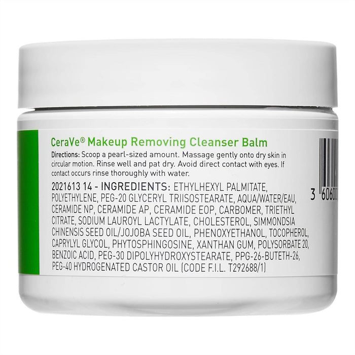 CeraVe Hydrating Makeup Cleansing Balm, Travel Size - Unscented - 1.3 oz