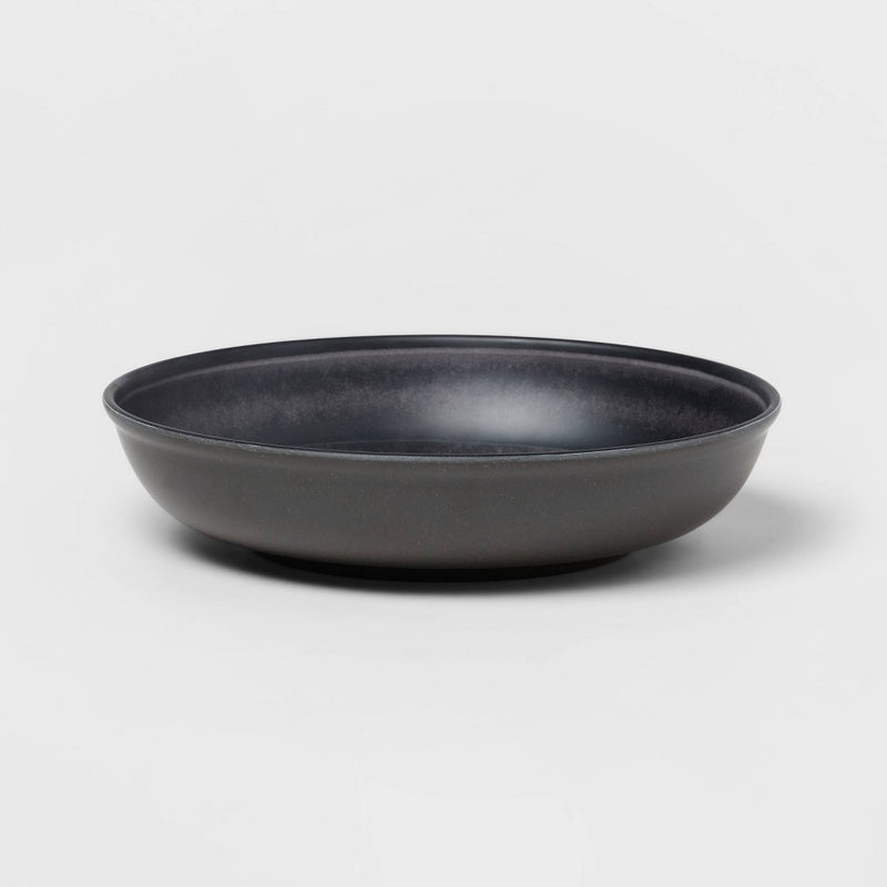 45oz Melamine and Bamboo Dinner Bowl Gray - Threshold