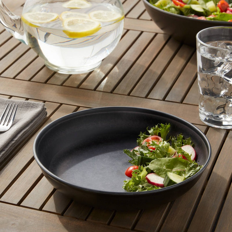 45oz Melamine and Bamboo Dinner Bowl Gray - Threshold