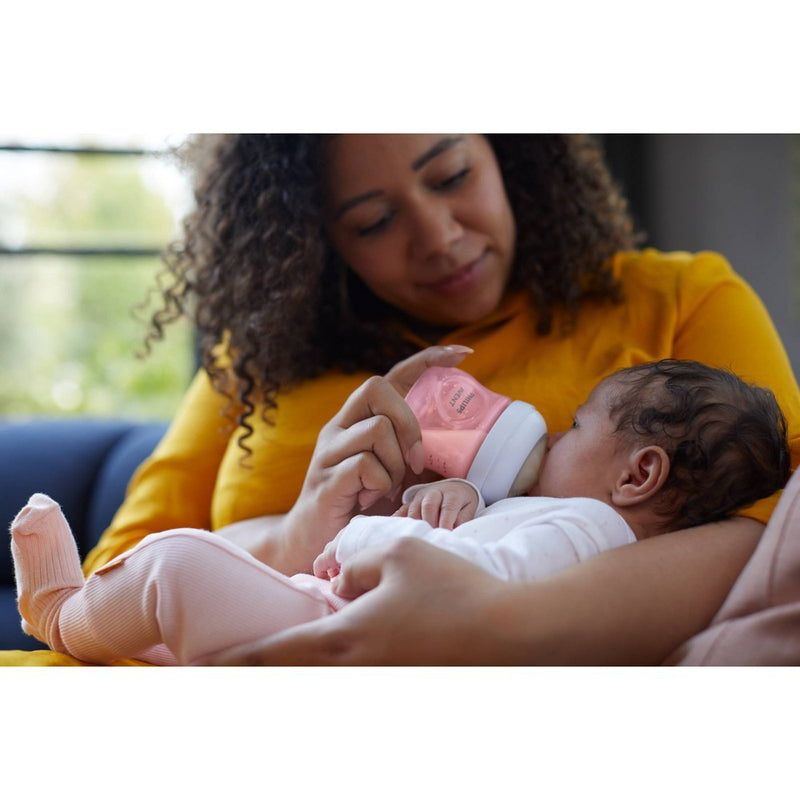 Philips Avent Natural Baby Bottle with Natural Response Nipple - Pink - 4oz