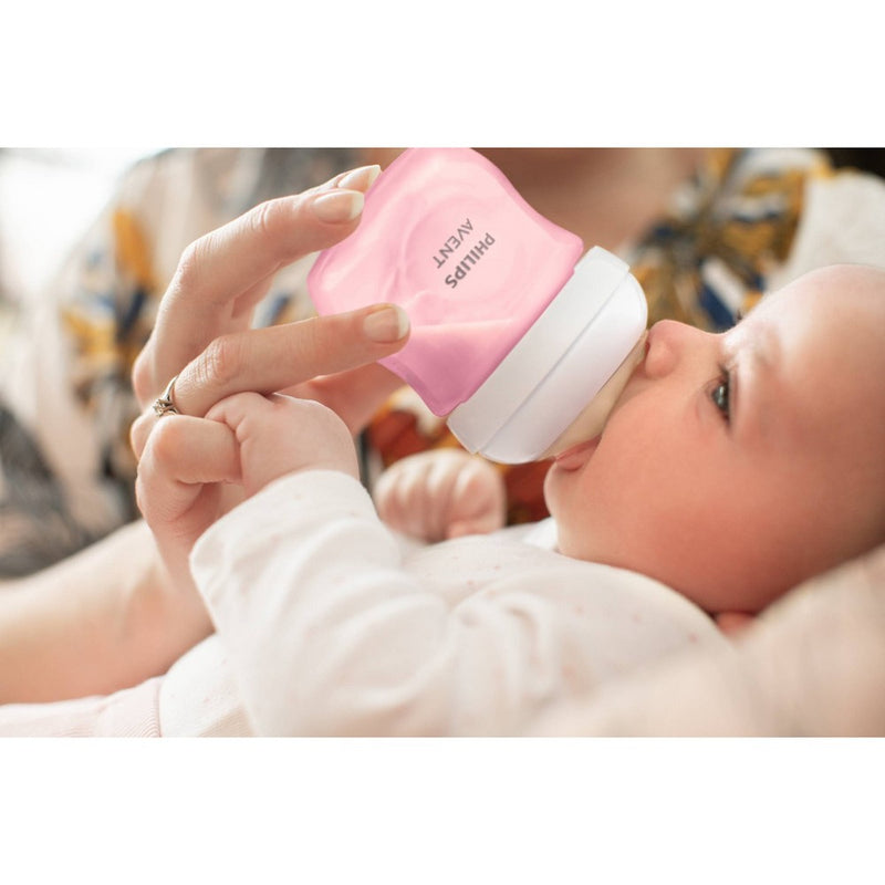 Philips Avent Natural Baby Bottle with Natural Response Nipple - Pink - 4oz