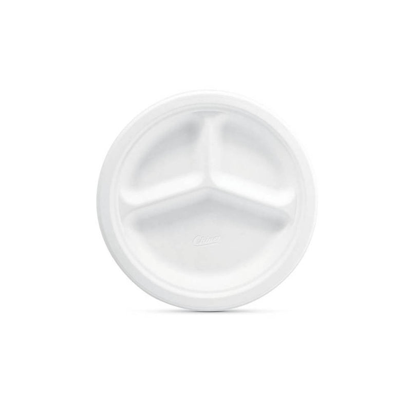 Chinet Classic Compartment Plate 10 3/8" - 32ct