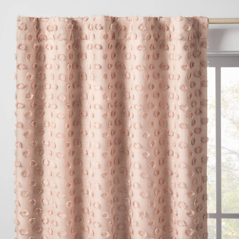 63" Blackout Clipped Dotted Kids' Panel Pink - Pillowfort