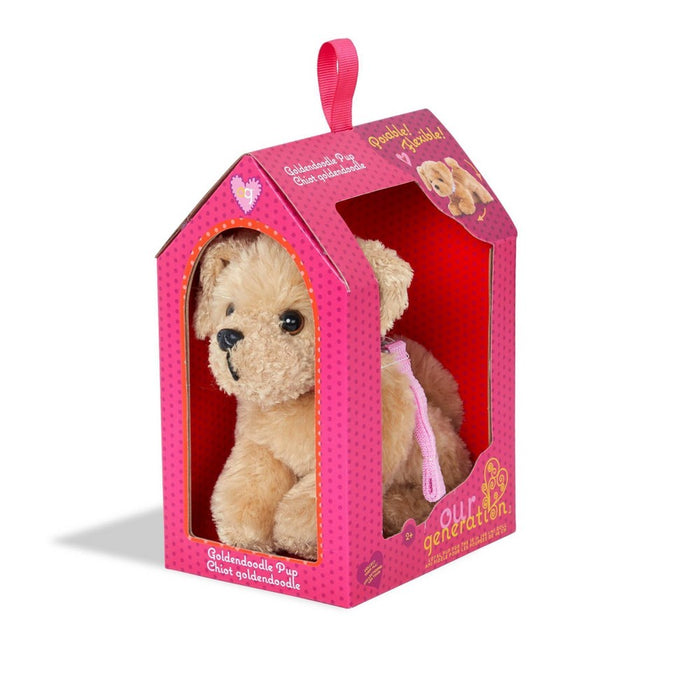 Our Generation Pet Dog Plush with Posable Legs - Golden Poodle Pup