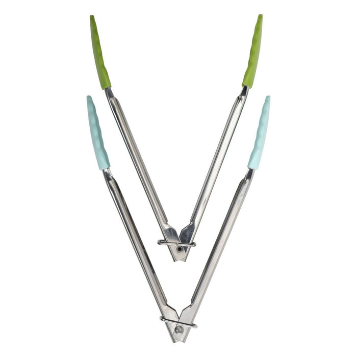 GoodCook Ready 2pk Stainless Steel with Silicone Tips Mini Tongs