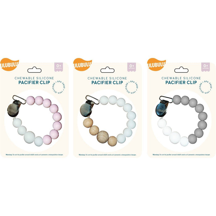 Ulubulu Chewable Silicone Pacifier Clip - 3+m