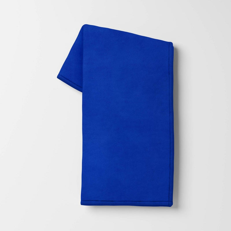 Solid Plush Throw Blanket Abstract Blue